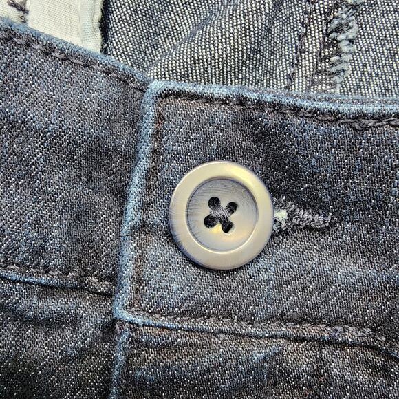 St Johns Bay Jeans Women 18 Blue Dark Wash High Rise Capri Stretch Denim Casual - Picture 2 of 13